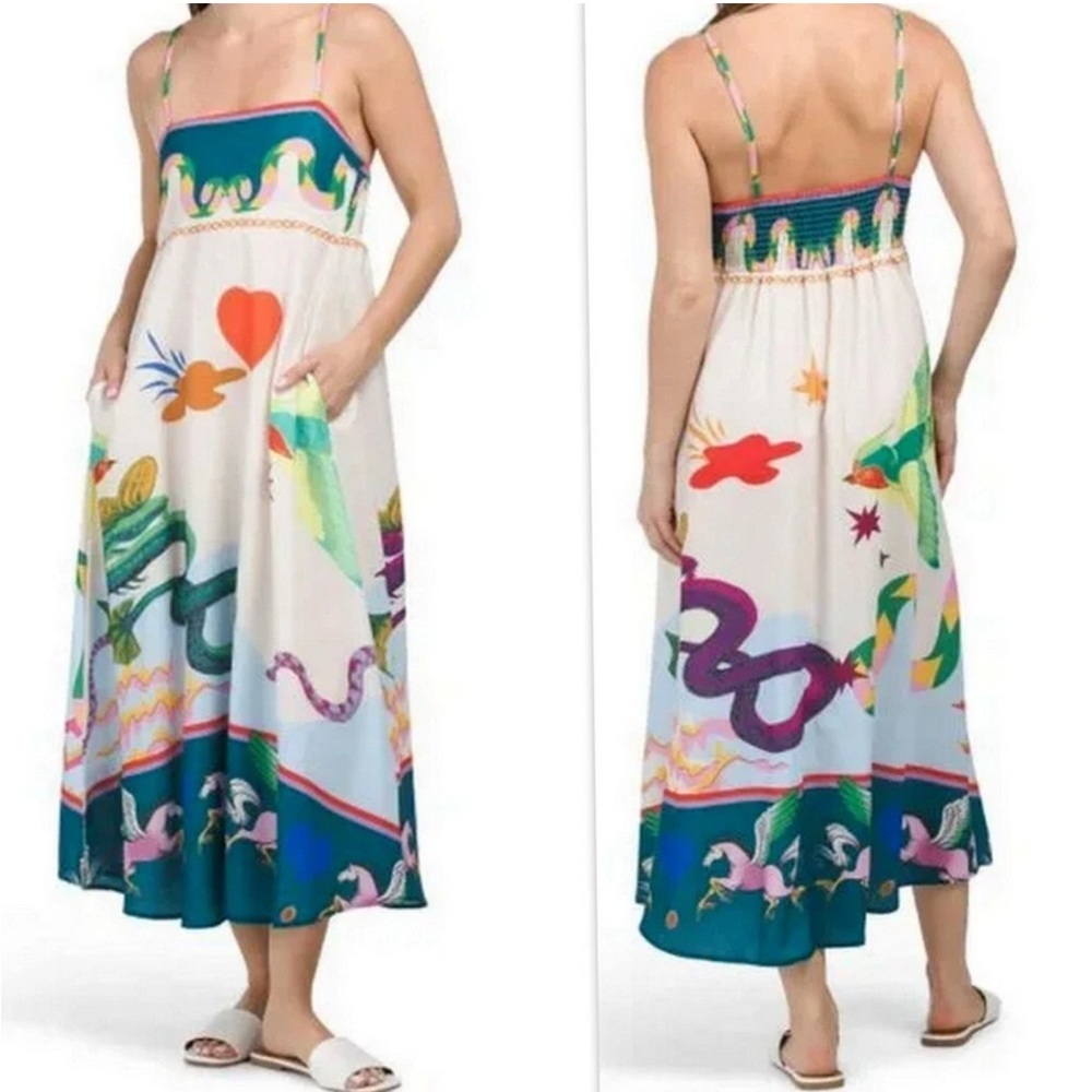 NWT Colorful Graphic Maxi Dress